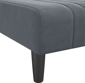 vidaXL Szezlong, ciemnoszary, tapicerowany aksamitem 7