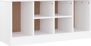 vidaXL Ławka ze schowkiem na buty ALTA, biała, 100x35x45 cm, sosna 2