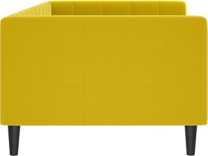 vidaXL Sofa z funkcją spania, żółta, 90x200 cm, obita aksamitem 4