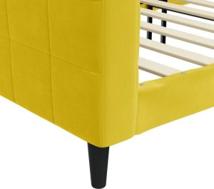 vidaXL Sofa z funkcją spania, żółta, 90x200 cm, obita aksamitem 6
