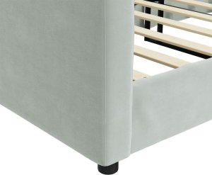 vidaXL Sofa z funkcją spania, jasnoszara, 90x200 cm, aksamit 6