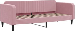 vidaXL Sofa z funkcją spania, różowa, 80x200 cm, obita aksamitem 2