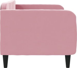 vidaXL Sofa z funkcją spania, różowa, 80x200 cm, obita aksamitem 4