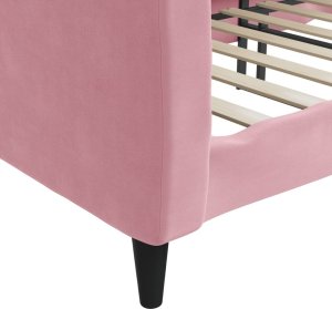 vidaXL Sofa z funkcją spania, różowa, 80x200 cm, obita aksamitem 6