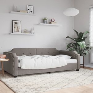 vidaXL Sofa z funkcją spania, kolor taupe, 80x200 cm, obite tkaniną Lumarko! 1