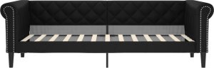 vidaXL Sofa z funkcją spania, czarna, 80x200 cm, obita sztuczną skórą 3