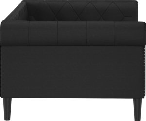 vidaXL Sofa z funkcją spania, czarna, 80x200 cm, obita sztuczną skórą 4