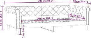 vidaXL Sofa z funkcją spania, czarna, 80x200 cm, obita sztuczną skórą 8