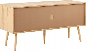 Beliani Szafka RTV z frontem rattanowym jasne drewno PEROTE 7