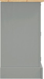 vidaXL Komoda Corona, szara, 112x43x78 cm, lite drewno sosnowe 5