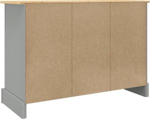 vidaXL Komoda Corona, szara, 112x43x78 cm, lite drewno sosnowe 6