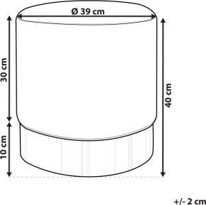 Beliani Puf welurowy 39 cm ciemnozielony SOPHIA 6