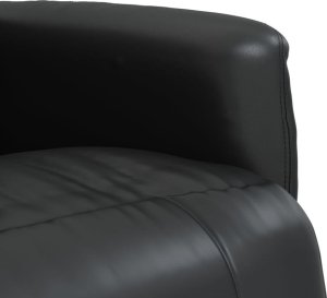 vidaXL Rozkładany fotel z podnóżkiem, czarny, sztuczna skóra 7
