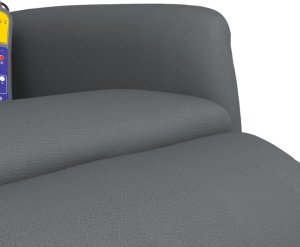vidaXL Rozkładany fotel masujący z podnóżkiem, szary, sztuczna skóra 8
