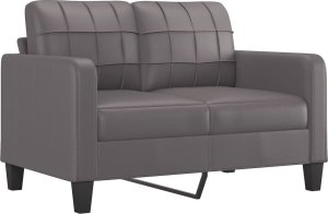 vidaXL 2-osobowa sofa, szary, 120 cm, sztuczna skóra 2