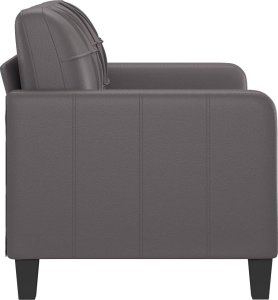 vidaXL 2-osobowa sofa, szary, 120 cm, sztuczna skóra 4