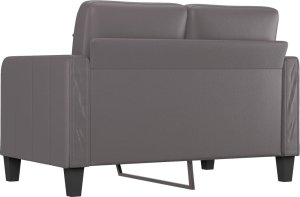 vidaXL 2-osobowa sofa, szary, 120 cm, sztuczna skóra 5