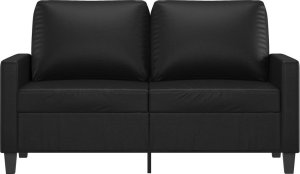 vidaXL 2-osobowa sofa, czarna, 120 cm, sztuczna skóra 3