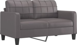 vidaXL 2-osobowa sofa, szary, 140 cm, sztuczna skóra 2