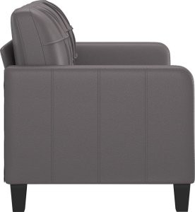 vidaXL 2-osobowa sofa, szary, 140 cm, sztuczna skóra 4