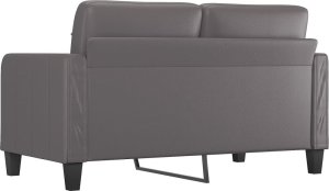 vidaXL 2-osobowa sofa, szary, 140 cm, sztuczna skóra 5