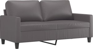 vidaXL 2-osobowa sofa, szary, 140 cm, sztuczna skóra 2