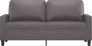 vidaXL 2-osobowa sofa, szary, 140 cm, sztuczna skóra 3