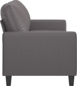 vidaXL 2-osobowa sofa, szary, 140 cm, sztuczna skóra 4