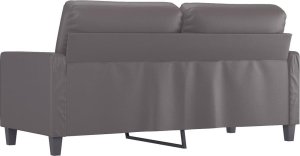 vidaXL 2-osobowa sofa, szary, 140 cm, sztuczna skóra 5