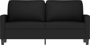 vidaXL Sofa 2-osobowa, czarna, 140 cm, tapicerowana aksamitem 3