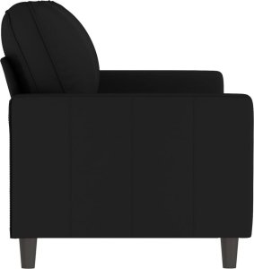 vidaXL Sofa 2-osobowa, czarna, 140 cm, tapicerowana aksamitem 4