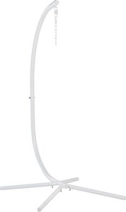 Beliani Fotel wiszący ze stojakiem biały ARCO 7