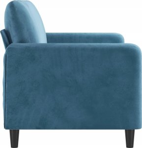 vidaXL Sofa 2-osobowa, niebieski, 140 cm, tapicerowana aksamitem 4