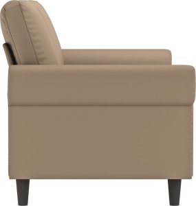 vidaXL 2-osobowa sofa, kolor cappuccino, 140 cm, sztuczna skóra 4