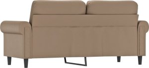 vidaXL 2-osobowa sofa, kolor cappuccino, 140 cm, sztuczna skóra 5
