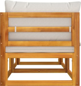 vidaXL Moduł sofy narożnej, 2 szt, z jasnoszarymi poduszkami, akacja 5