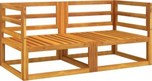 vidaXL Moduł sofy narożnej, 2 szt, z zielonymi poduszkami, akacja 4