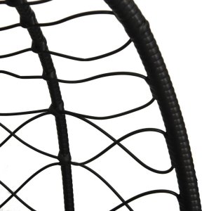 vidaXL Wiszące krzesło kokon z poduszką, kolor taupe, rattan PE i stal 6