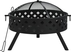 Palenisko ogrodowe vidaXL Palenisko z pogrzebaczem, 58 cm, XXL, stal 2