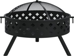 Palenisko ogrodowe vidaXL Palenisko z pogrzebaczem, 58 cm, XXL, stal 3