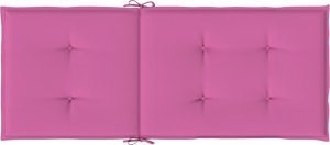 vidaXL Poduszki na krzesła ogrodowe, 4 szt., różowe, tkanina 6