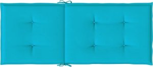 vidaXL Poduszki na krzesła ogrodowe, 6 szt., turkusowe, tkanina 6