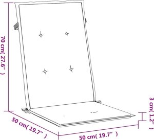 vidaXL Poduszki na krzesła ogrodowe, 6 szt., turkusowe, tkanina 9