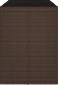 vidaXL Stolik barowy ze szklanym blatem, brązowy, 145x80x110 cm 4