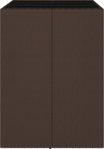 vidaXL Stolik barowy ze szklanym blatem, brązowy, 105x80x110 cm 4