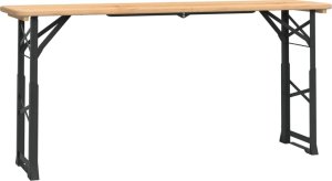 vidaXL Składany stół biesiadny, 170x50x75/105 cm, lite drewno jodłowe 2