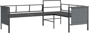 vidaXL 2-cz. zestaw wypoczynkowy do ogrodu, antracytowy, stal 5