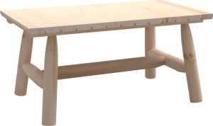 vidaXL Stolik kawowy, 90x50x41 cm, lite drewno świerkowe 2