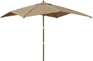vidaXL Parasol ogrodowy na drewnianym słupku, taupe, 300x300x273 cm 2