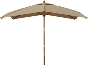 vidaXL Parasol ogrodowy na drewnianym słupku, taupe, 300x300x273 cm 3